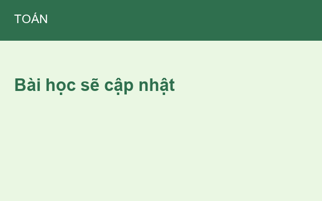 Bài học sẽ cập nhật