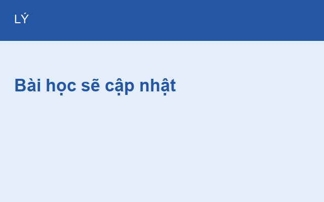 Bài học sẽ cập nhật