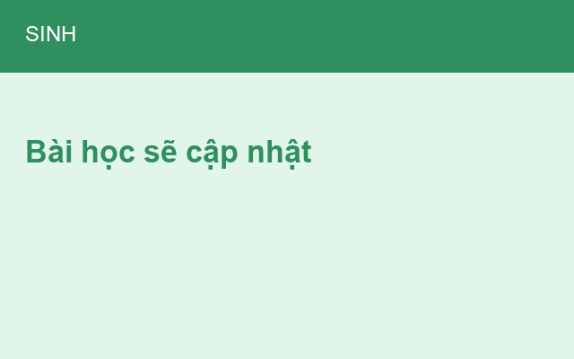 Bài học sẽ cập nhật